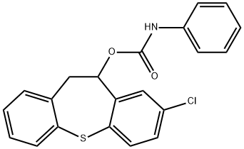 Dibenzo(b,f)thiepin-10-ol, 10,11-dihydro-8-chloro-, phenylcarbamate,69195-77-3,结构式