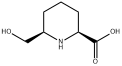 2-Piperidinecarboxylicacid,6-(hydroxymethyl)-,(2S,6R)-(9CI) 化学構造式