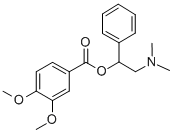 Veratric acid 2-dimethylamino-1-phenylethyl ester Structure