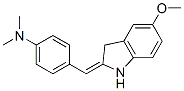 4-[(5-メトキシ-1H-インドール-2(3H)-イリデン)メチル]-N,N-ジメチルアニリン 化学構造式