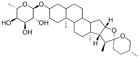 alpha-L-Mannopyranoside, (3beta,5alpha,25R)-spirostan-3-yl 6-deoxy- 化学構造式