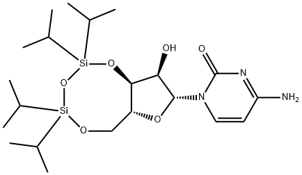 (+)-3',5'-O-(1,1,3,3-Tetraisopropyl-1,3-disiloxanediyl)cytidine Struktur