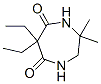 6,6-Diethyl-3,4-dihydro-2,2-dimethyl-1H-1,4-diazepine-5,7(2H,6H)-dione,69315-93-1,结构式