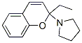 Pyrrolidine, 1-(2-ethyl-2H-1-benzopyran-2-yl)- (9CI) Structure