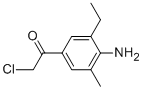 Ethanone, 1-(4-amino-3-ethyl-5-methylphenyl)-2-chloro- (9CI) 化学構造式