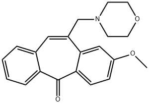 2-Methoxy-11-morpholinomethyl-5H-dibenzo[a,d]cyclohepten-5-one,69352-74-5,结构式