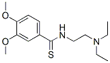 3,4-ジメトキシ-N-[2-(ジエチルアミノ)エチル]ベンゾチオアミド 化学構造式