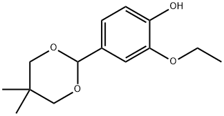 4-(5,5-dimethyl-1,3-dioxan-2-yl)-2-ethoxyphenol  Struktur