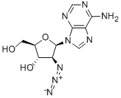 9-(2-三氮基-2-脱氧-ALPHA-D-阿拉伯呋喃糖基)-9H-嘌呤-6-胺,69370-82-7,结构式