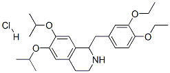 1-[(3,4-diethoxyphenyl)methyl]-6,7-dipropan-2-yloxy-1,2,3,4-tetrahydro isoquinoline hydrochloride Struktur