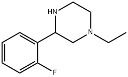 Piperazine, 1-ethyl-3-(2-fluorophenyl)- (9CI) 化学構造式