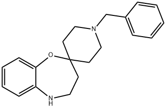 Spiro[1,5-benzoxazepine-2(3H),4'-piperidine], 4,5-dihydro-1'-(phenylMethyl)- 化学構造式