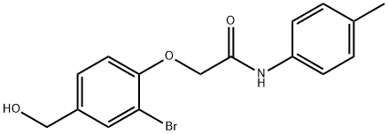 2-[2-BROMO-4-(HYDROXYMETHYL)PHENOXY]-N-(4-METHYLPHENYL)-ACETAMIDE,693805-69-5,结构式