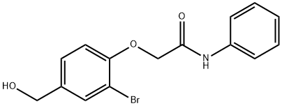 2-[2-BROMO-4-(HYDROXYMETHYL)PHENOXY]-N-PHENYL-ACETAMIDE Structure
