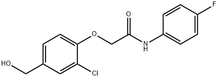 2-[2-CHLORO-4-(HYDROXYMETHYL)PHENOXY]-N-(4-FLUOROPHENYL)-ACETAMIDE Structure