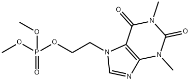 7-(2-dimethoxyphosphoryloxyethyl)-1,3-dimethyl-purine-2,6-dione 化学構造式