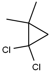 1,1-Dichloro-2,2-dimethylcyclopropane,694-16-6,结构式