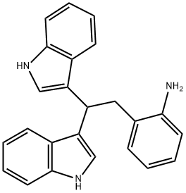 2-[2,2-双(1H-吲哚-3-基)乙基]苯胺, 6941-73-7, 结构式
