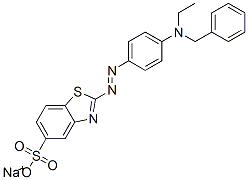 sodium 2-[[4-(benzylethylamino)phenyl]azo]benzothiazole-5-sulphonate,69412-86-8,结构式