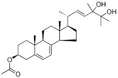 (3β,22E)-Ergosta-5,7,22-triene-3,24,25-triol 3-Acetate,69425-77-0,结构式
