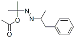 2-(1-phenylpropan-2-yldiazenyl)propan-2-yl acetate Struktur