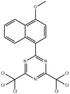 2-(4-METHOXY-1-NAPHTHYL)-4,6-BIS(TRICHLOROMETHYL)-1,3,5-TRIAZINE Struktur