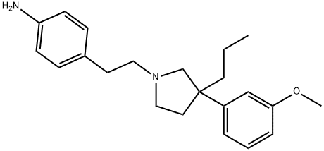 4-[2-[3-(3-Methoxyphenyl)-3-propyl-1-pyrrolidinyl]ethyl]aniline Struktur