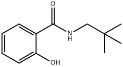 N-(2,2-ジメチルプロピル)-2-ヒドロキシベンズアミド 化学構造式
