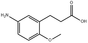 5-アミノ-2-メトキシベンゼンプロパン酸 化学構造式