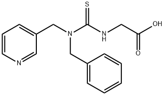 ({[benzyl(pyridin-3-ylmethyl)amino]carbonothioyl}amino)acetic acid 化学構造式