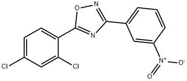 5-(2,4-二氯苯基)-3-(3-硝基苯基)-1,2,4-恶二唑, 694521-58-9, 结构式