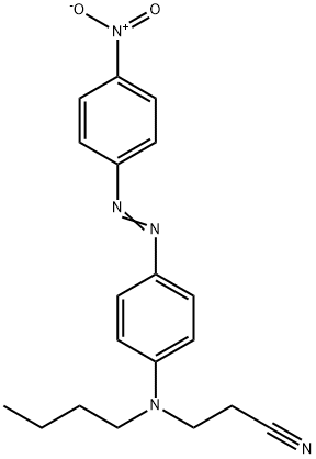 3-[ブチル[4-[(4-ニトロフェニル)アゾ]フェニル]アミノ]プロパンニトリル 化学構造式