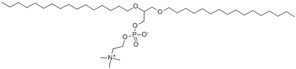 1,2-O-DIHEXADECYL-RAC-GLYCERO-3-PHOSPHOCHOLINE Struktur