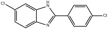 5-クロロ-2-(4-クロロフェニル)ベンズイミダゾール 化学構造式