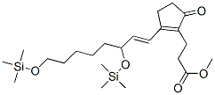 2-[3,8-Bis[(trimethylsilyl)oxy]-1-octenyl]-5-oxo-1-cyclopentene-1-propionic acid methyl ester Struktur