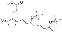 2-[3,7-Bis[(trimethylsilyl)oxy]-1-octenyl]-5-oxo-1-cyclopentene-1-propionic acid methyl ester Struktur