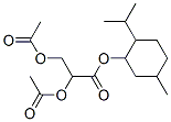 2,3-ビス(アセチルオキシ)プロパン酸5-メチル-2-イソプロピルシクロヘキシル 化学構造式