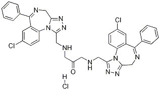 AlprazolaM AMinoMethyl Ketone Hydrochloride Struktur