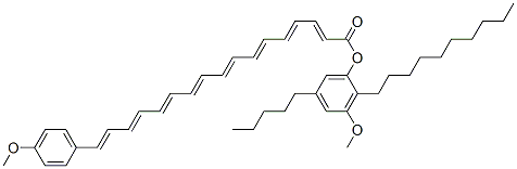 69505-95-9 17-(4-Methoxyphenyl)-2,4,6,8,10,12,14,16-heptadecaoctaenoic acid 2-decyl-3-methoxy-5-pentylphenyl ester