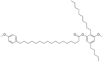 17-(4-Methoxyphenyl)heptadecanoic acid 2-decyl-3-methoxy-5-pentylphenyl ester Struktur