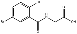 5-BROMO-2-HYDROXYHIPPURIC ACID  97 Structure