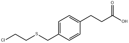 3-[4-(2-chloroethylsulfanylmethyl)phenyl]propanoic acid Struktur