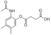 Succinic acid hydrogen 1-(2-acetylamino-4,5-dimethylphenyl) ester,69517-62-0,结构式