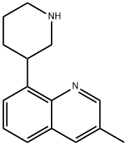 3-Methyl-8-(piperidin-3-yl)quinoline 化学構造式