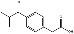 Benzeneacetic acid, 4-(1-hydroxy-2-methylpropyl)- (9CI) 化学構造式