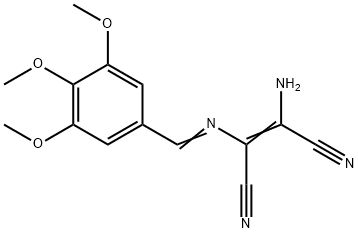 2-Amino-3-[[(3,4,5-trimethoxyphenyl)methylene]amino]-2-butenedinitrile Structure