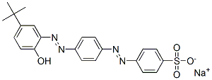 4-[[4-[[5-(1,1-Dimethylethyl)-2-hydroxyphenyl]azo]phenyl]azo]benzenesulfonic acid sodium salt,69520-93-0,结构式