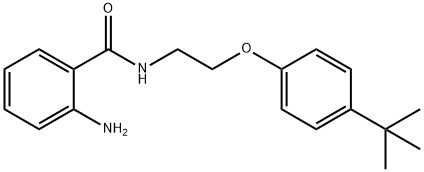 2-氨基-N-[2-(4-叔丁基苯氧基)乙基]苯甲酰胺MFCD05259491, 695207-84-2, 结构式