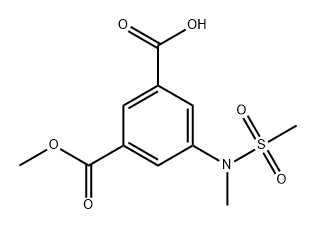 1,3-Benzenedicarboxylic acid, 5-[Methyl(Methylsulfonyl)aMino]-,MonoMethyl ester,695215-94-2,结构式