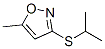 Isoxazole, 5-methyl-3-[(1-methylethyl)thio]- (9CI) Structure